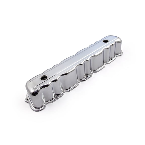 Speedmaster PCE314.1169 Compatible with Ford 144 170 200 250 L6 1960-80 Chrome Steel Valve Cover w/2x Baffled Holes