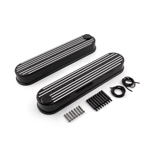 Speedmaster PCE314.1226.04 Compatible with Chevy Ls1 Ls2 Ls3 Ls6 Ls7 Black Ball Milled Valve Covers - W/O Coil Mounts