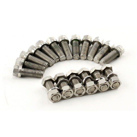 Speedmaster PCE317.1009 Compatible with Chevy SBC 350 6 Point Zinc Steel Exhaust Header & Flange Bolt Set