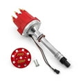 thumbnail image 1 of Speedmaster PCE376.1096.02 Compatible with Chevy SBC 350 BBC 454 8000 Series Pro Billet Distributor [Red Screw-on], 1 of 8