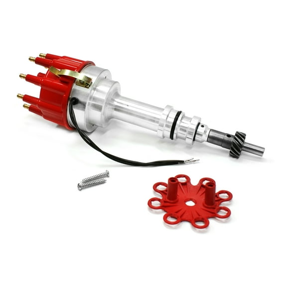 Speedmaster PCE376.1104.01 Compatible with Ford 351W Windsor 8000 Series Pro Billet Distributor [Red]