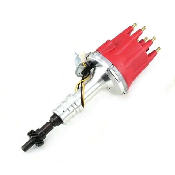 Speedmaster PCE376.1225.04 Compatible with Ford 351W Windsor 8020 Series Pro Billet Ready to Run Distributor Vacuum [Red]