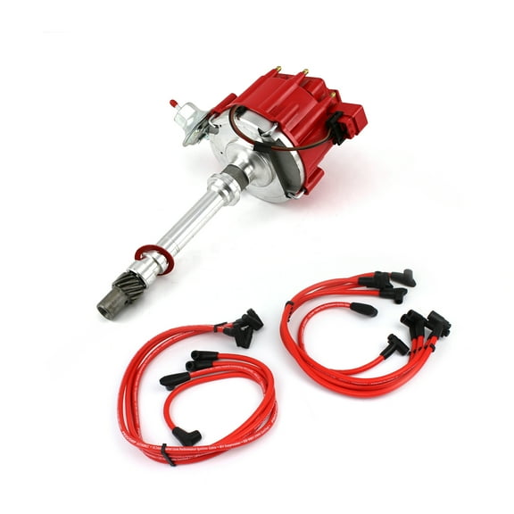 Speedmaster PCE385.1019 Compatible with Chevy SBC 350 BBC 454 65K Coil HEI Distributor w/10.5 MM Spark Plug Wires