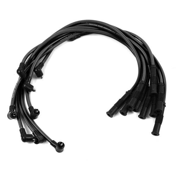 Speedmaster PCE390.1021.01 Universal 90 Deg to Straight - Female - Black Spark Plug Wires (Suits Compatible with Ford)