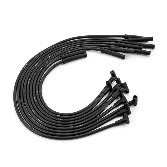 Speedmaster PCE390.1024.01 Universal 90 Deg to Straight - Male - Black Spark Plug Wires (Suits Compatible with Ford)