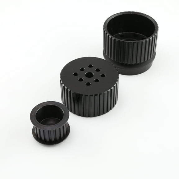 Speedmaster PCE415.1014.02 Long Gilmer Crank Alternator and Water Pump Pulleys Only - Black