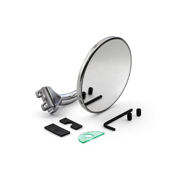 Speedmaster PCE419.1005 4" Round Peep Style Polished Stainless Steel Mirror - Fits L & R Doors