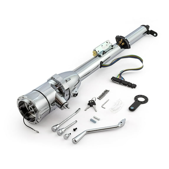 Speedmaster PCE423.1003 32" Column Shift Tilt Steering Column w/ Ignition Keys & Steering Wheel Adapter