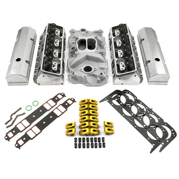 Speedmaster PCE435.1001.04 Fits Chevy SBC 350 Hyd FT 210cc Straight Plug Cylinder Head Top End Engine Combo Kit
