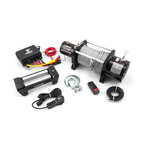 Speedmaster PCE553.1006 15000lbs / 6803kgs 12V Electric 4wd Winch Kit w/ Remote Control