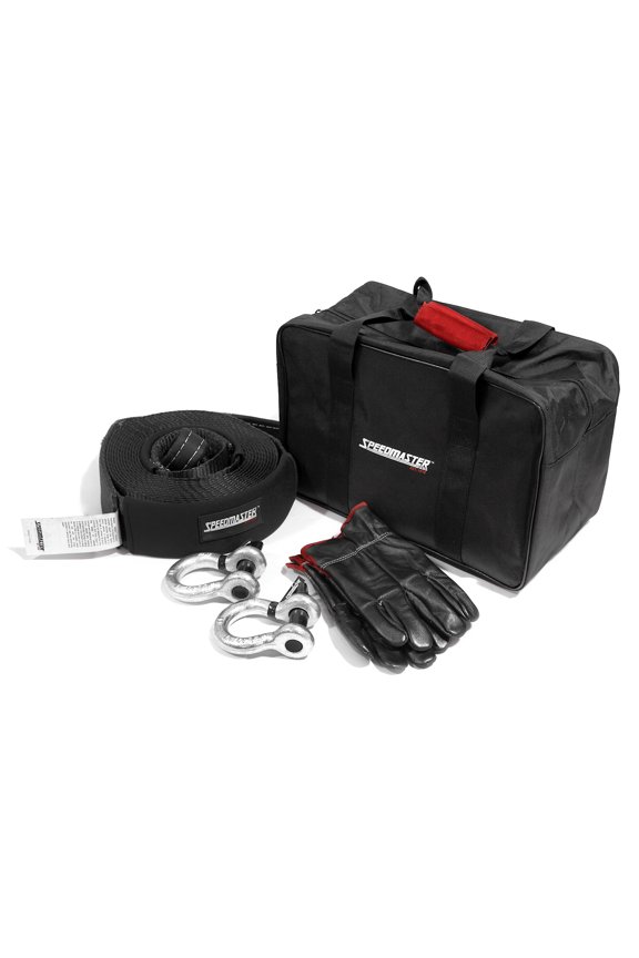 PCE565.1002 4WD Winch Recovery Kit (Shackle Straps Gloves Bag) 5pc
