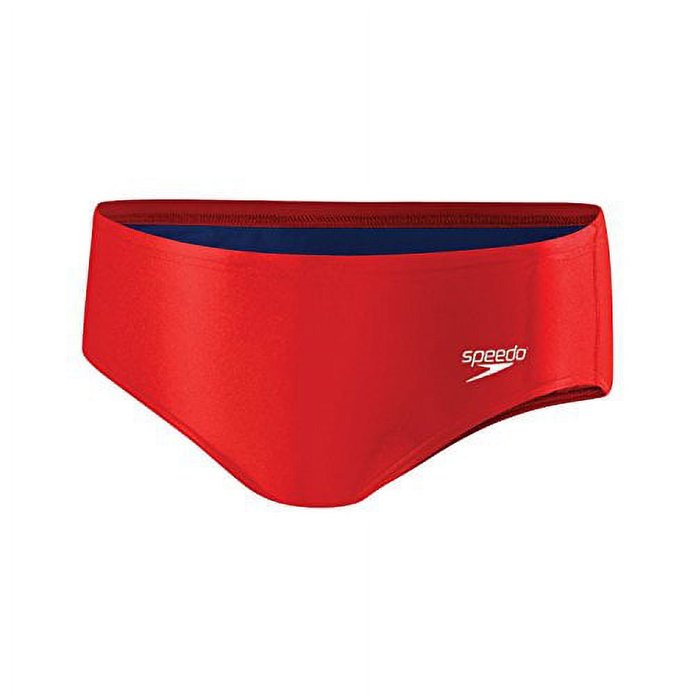 Speedo 70800 Mens Core Solid Brief Red Navy 40 Walmart