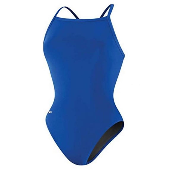 Speedo 819015 Girls Solid Endurance Flyback Training Suit(Youth), Sapphire, 22