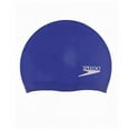 thumbnail image 1 of Speedo Adult Solid Silicone Swimming Dome Swim Cap - Blue, One-Size Stretch Fit, 1 of 4