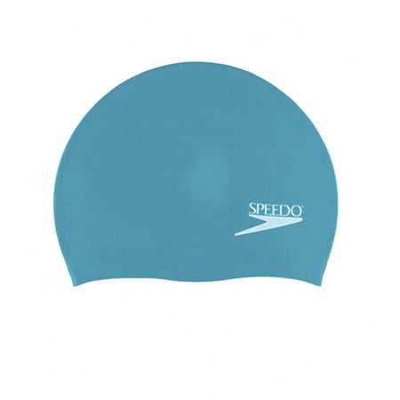 Speedo Adult Solid Silicone Swimming Dome Swim Cap, Ultramarine One-Size Stretch