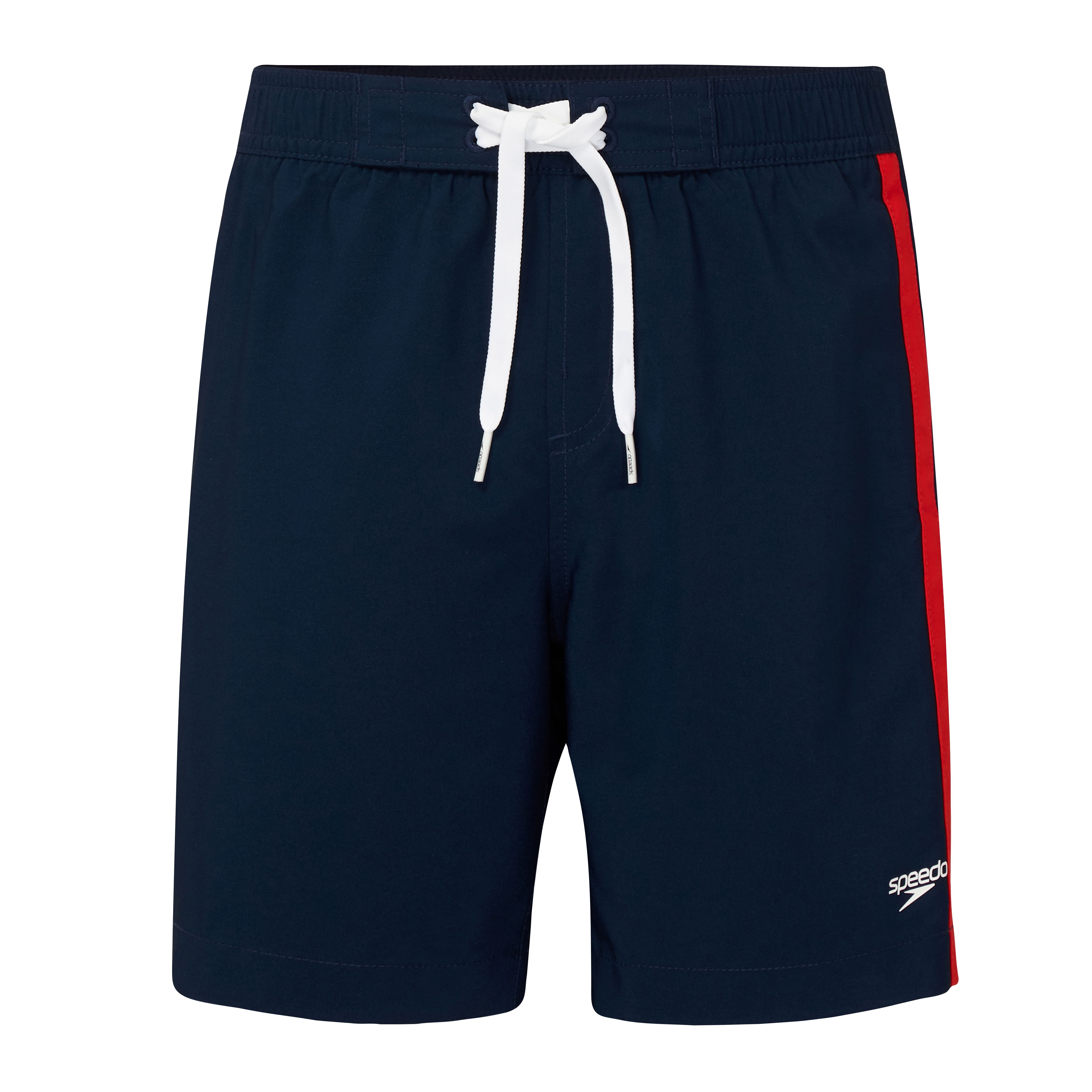 Boy's Solid Colorblock Stripe Boardshort with Comfort Brief Liner, Sizes XXS-XL