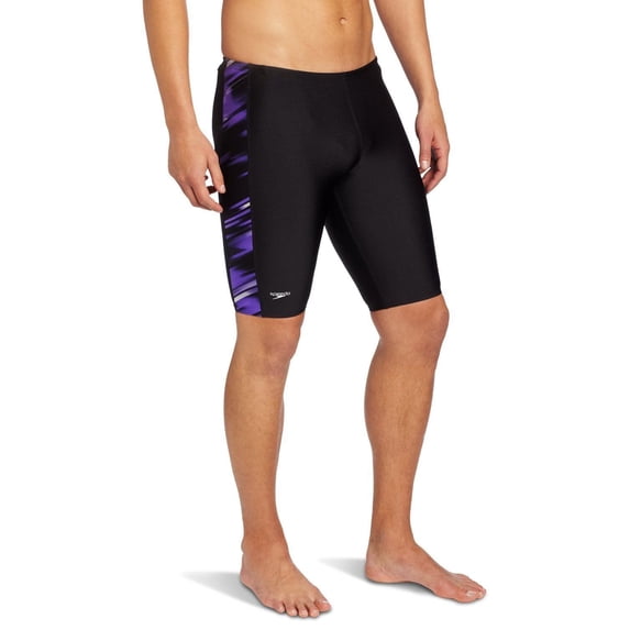Speedo Boys Xtra Life Lycra Fractal Point Splice Jammer BLK/PURPLE 22-28