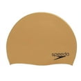 thumbnail image 1 of Speedo Elastomeric Solid Silicone Cap - Metallic Gold, 1 of 3