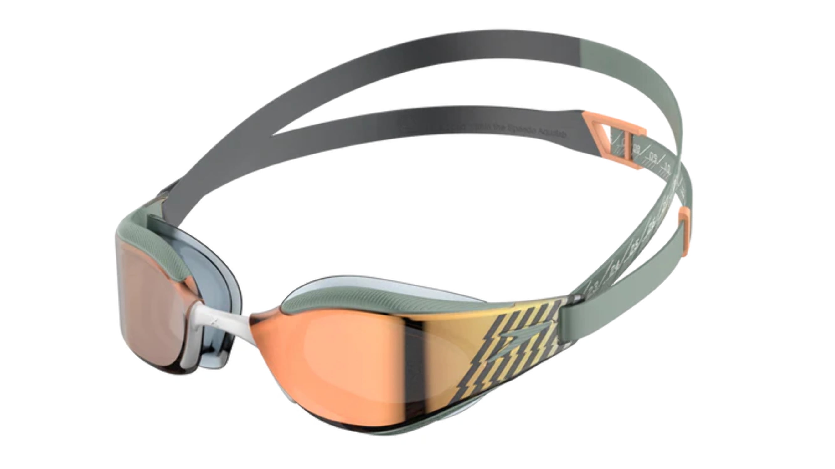 Speedo Fastskin Hyper Elite Mirrored Goggles, Country Green/Black/Smoke