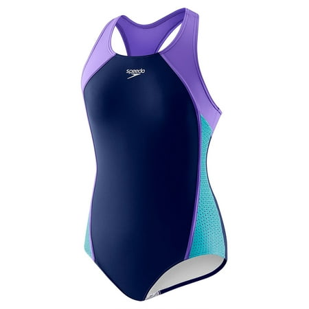 Speedo Girls Mesh Thick Strap One Piece