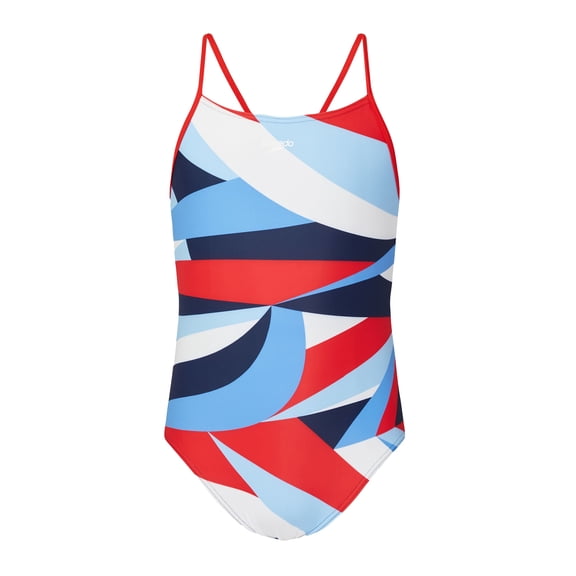 Speedo Girls Printed Thin Strap Once Piece, Sizes XXS-XL