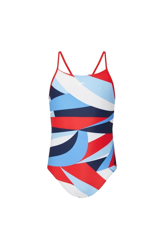 Girls Printed Thin Strap Once Piece, Sizes XXS-XL