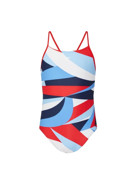 Girls Printed Thin Strap Once Piece, Sizes XXS-XL