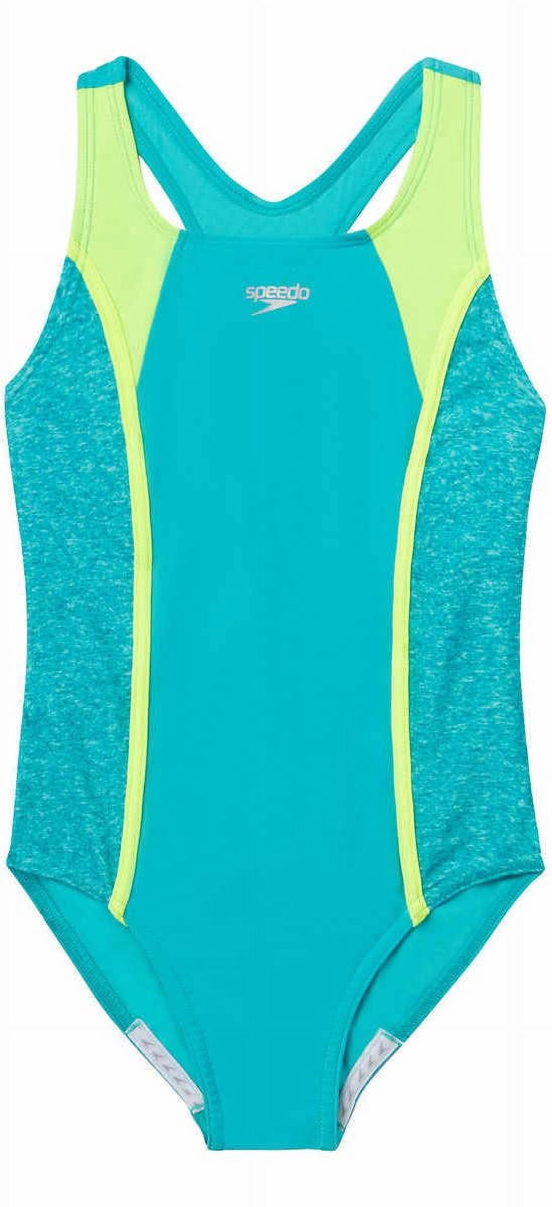 Speedo Girls Racerback Sport Splice One Piece Swimsuit (US