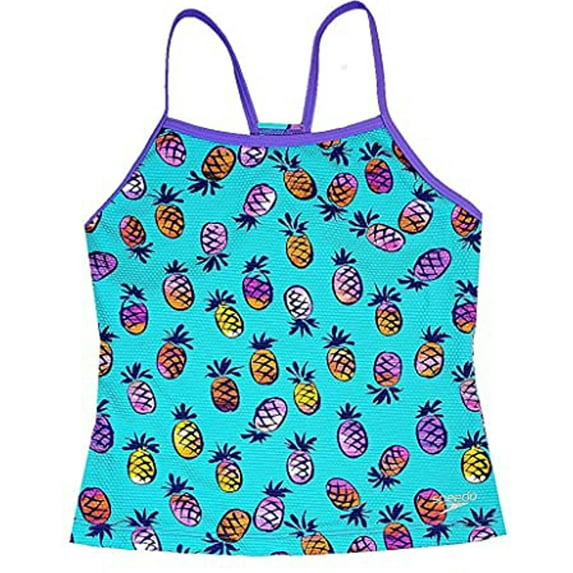 Speedo Girls Sporty Splice Tankini Top;8