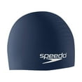 thumbnail image 1 of Speedo Jr. Solid Silicone Swimming Dome Swim Cap - Blue, One-Size Stretch Fit, 1 of 2