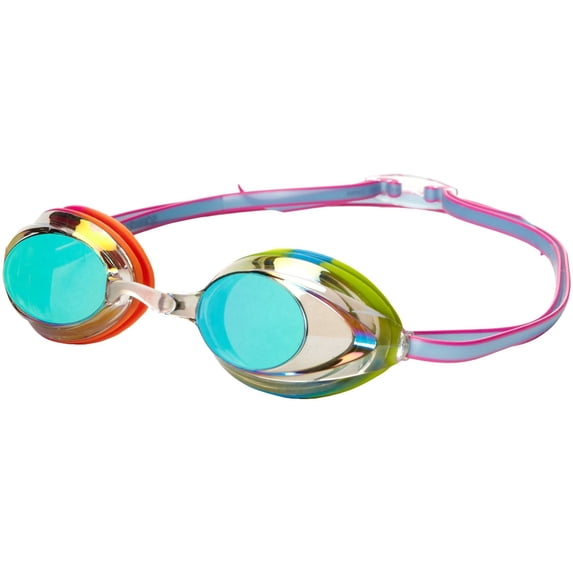 Speedo Jr. Vanquisher 2.0 Swim Swimming Anti-Fog Mirrored Goggle Rainbow Brights
