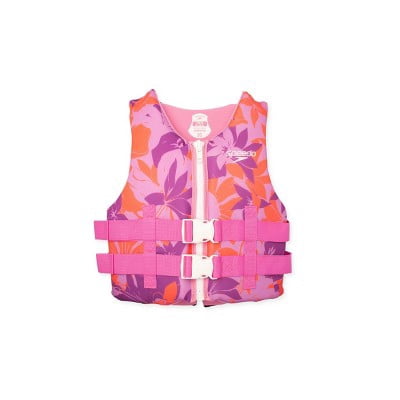 Speedo Junior Life Jacket Vest Pink/Purple/Orange Youth 50-90 lbs