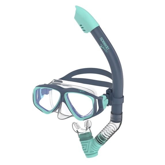 Speedo Junior Riptide Swim Mask and Snorkel Set with Anti‑Fog and UV Protection, Ages 6–12
