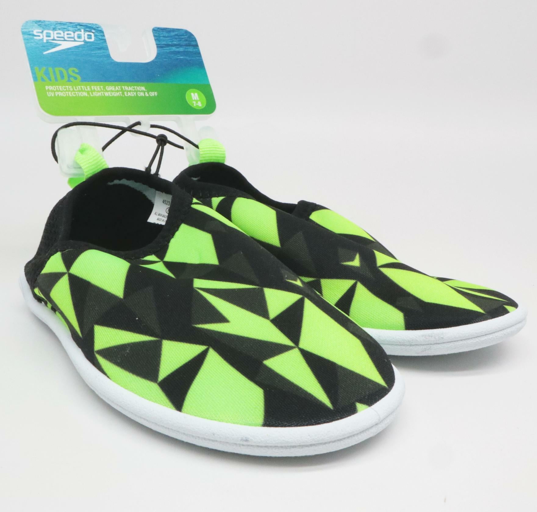 Speedo Kids' Beach Booties - Black/Neon Green M - Walmart.com
