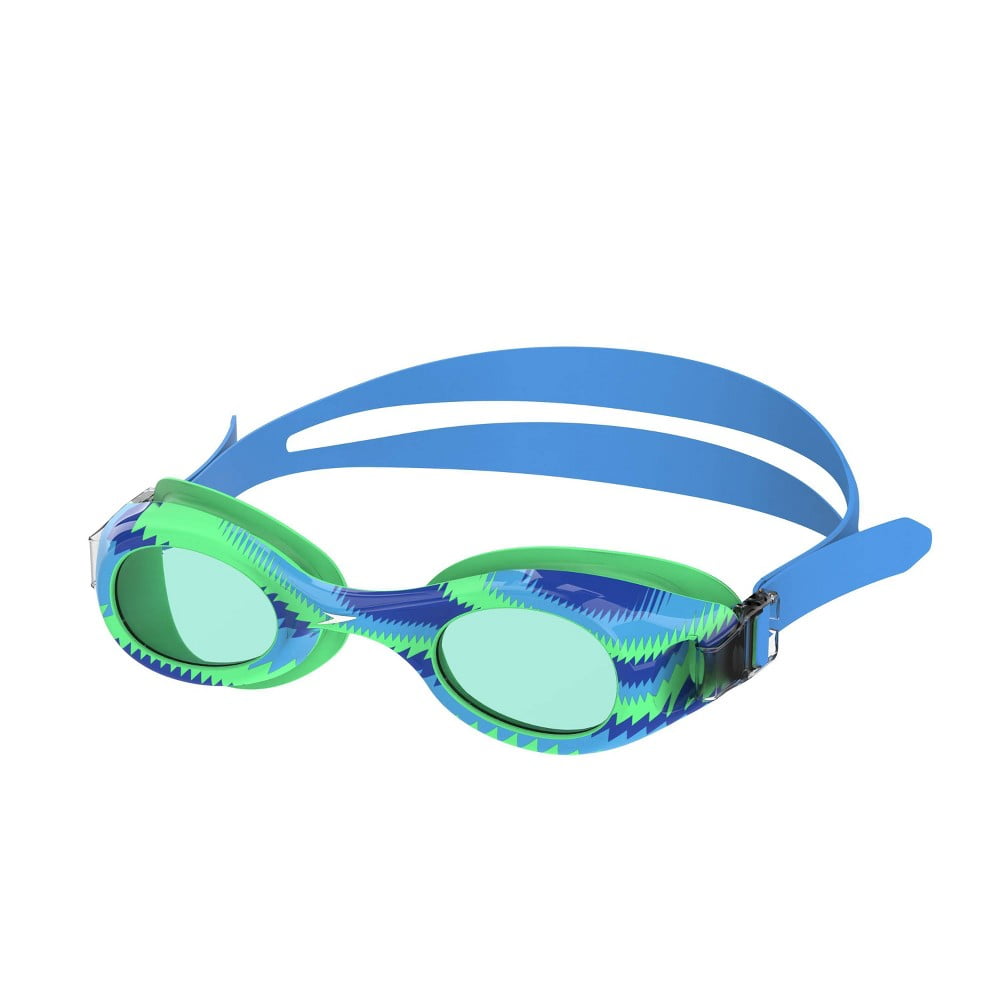 Speedo Kids Glide Print Swim Goggles Blue Green Shark