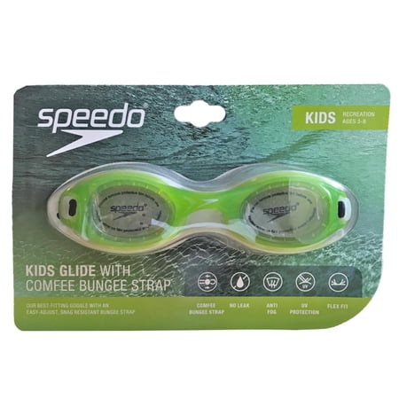 Speedo Kids Glide with Comfee Bungee Strap Lime Green