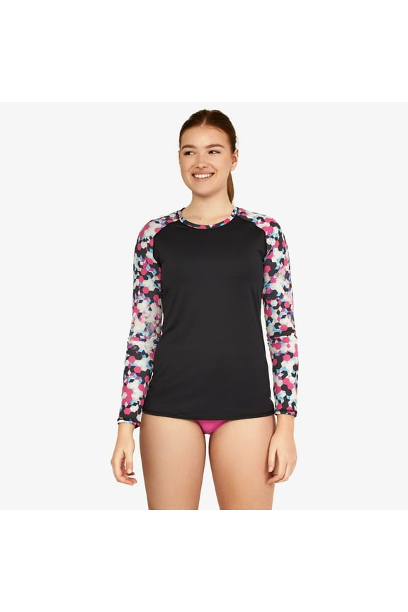L/S Printed Rashguard Women's Color: Festival Fuchsia, Size: S