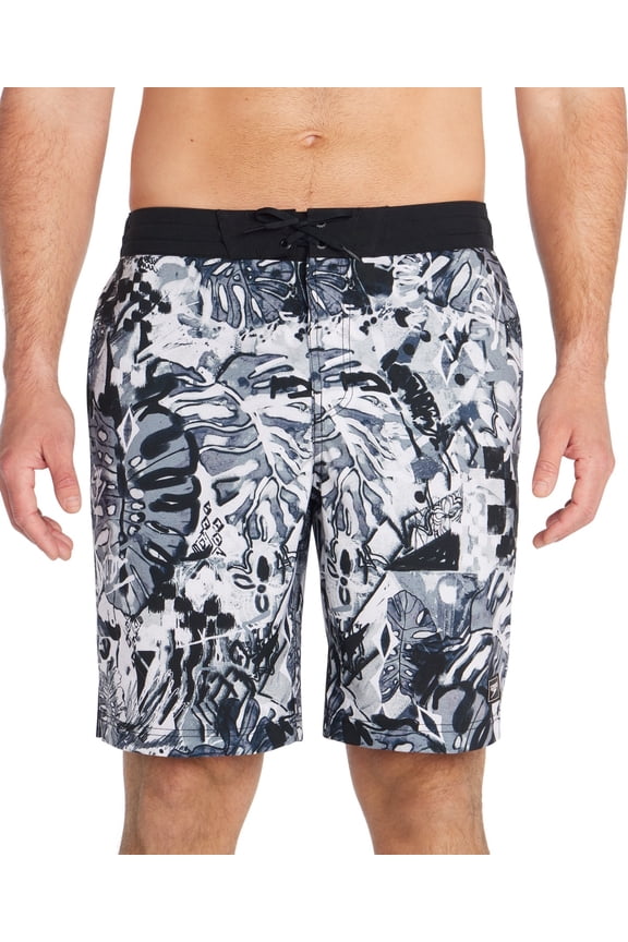 Men Regular fit Board Shorts Swimwear Small Black Floral