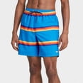 thumbnail image 1 of Speedo Men's 8" Striped Four Horizon Volley Swim Trunks - Blue, 1 of 1