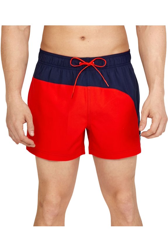 Men's Colorblock 14\&q; Volley Swim Trunks (High Risk Red, XL)