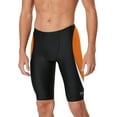 thumbnail image 1 of Speedo Men's Edge Splice Jammer Swimsuit (Black/Orange, 30), 1 of 3
