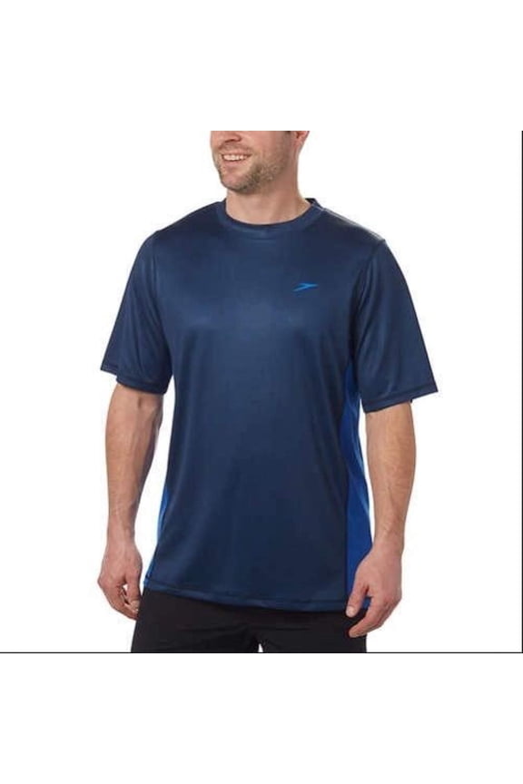 Men's Fitness UV Protection Rashguard Swim ShirtNew Navy,Medium