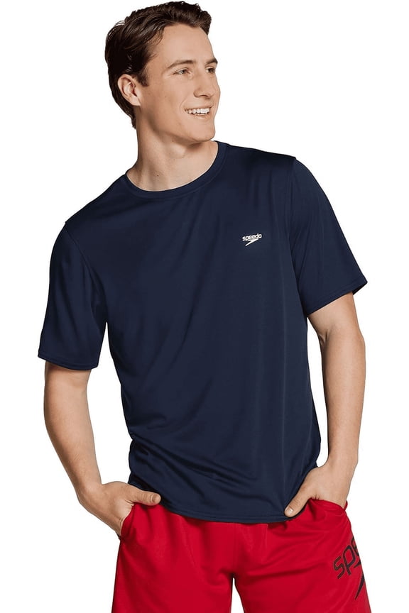 Men's Rash Guard Swim Shirt - (Navy, Small)