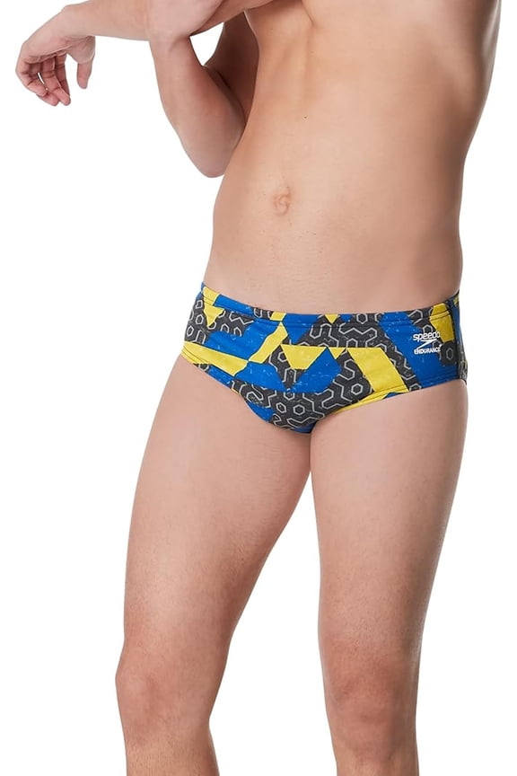Men's Ruse Blocks Swim Brief Team Sapphire Gold Size 30