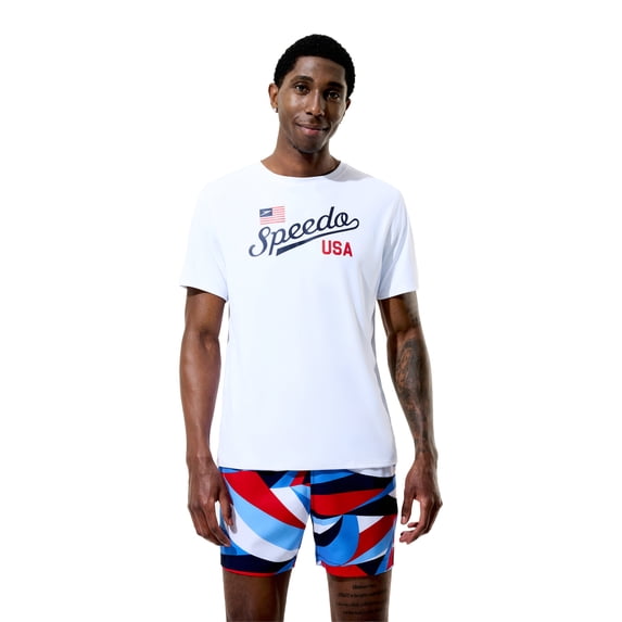 Speedo Men's Short Sleeve Swim Shirt, Sizes S-XXL