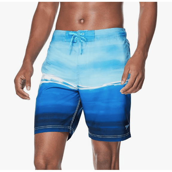 Speedo Men's Swim Trunk Knee Length Board Short Bondi Printed - LARGE