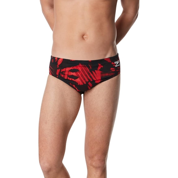 Speedo Men's Swimsuit Brief Endurance+ Reflected Red