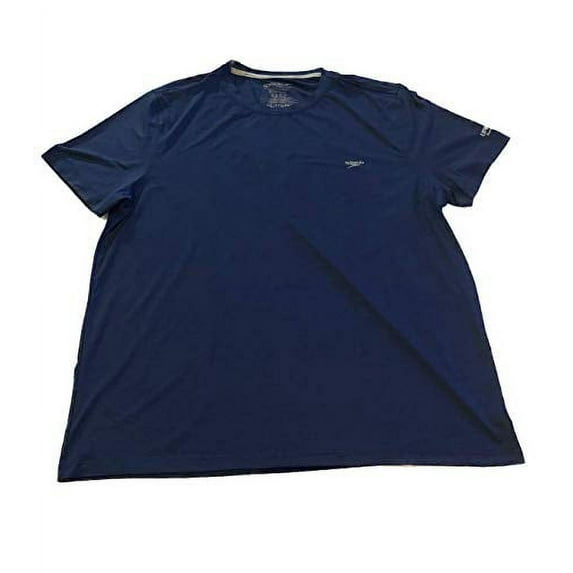 Speedo Men's UPF 50+ Quick Dry 4-Way Stretch Short Sleeve Swim Tee (Peacoat, Medium)