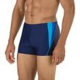 thumbnail image 1 of Men's Speedo 7300167 Fitness Splice Square Leg Swim Trunk (Navy/Blue S), 1 of 1