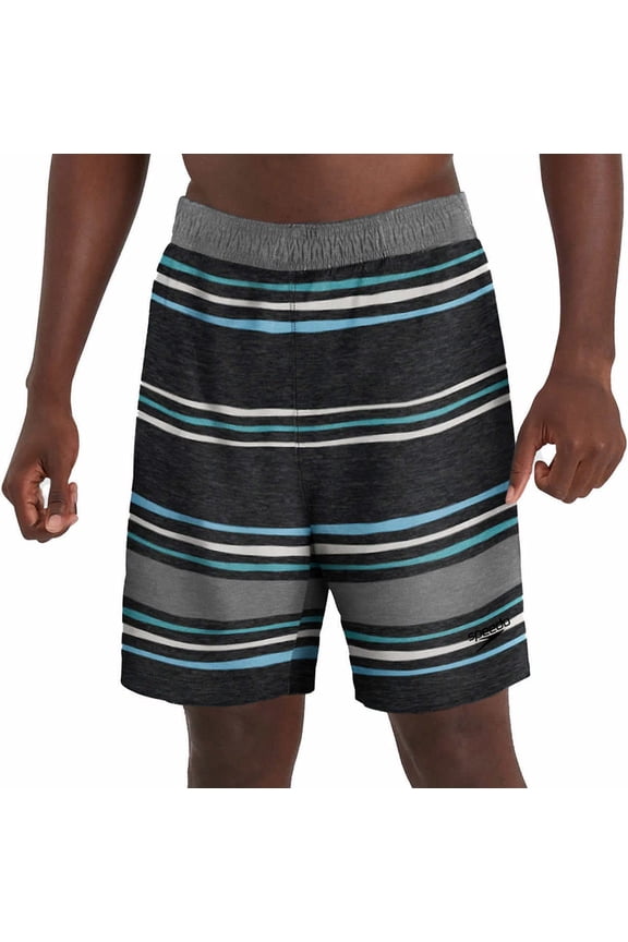 Mens Hydro Volley Swim Shorts Black (as1, Alpha, m, Regular, Regular, Gray Stripe)